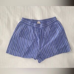 Aritzia - Wilfred Free Blue Striped Women's Shorts in size XS